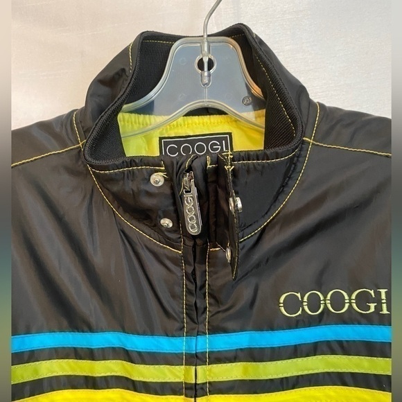 NWT Vintage Coogi Black and Neon  Stripes Windbreaker Ladies LG - Picture 3 of 15